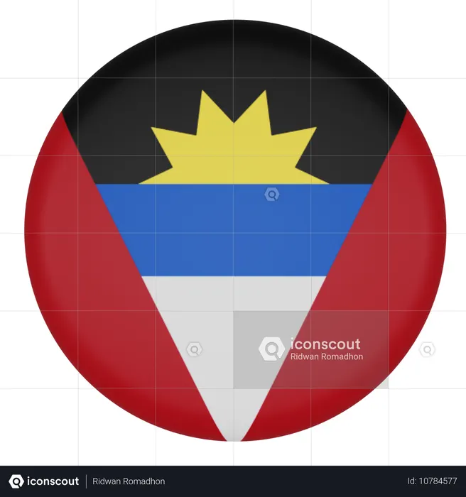 Antigua Flag 3D Icon