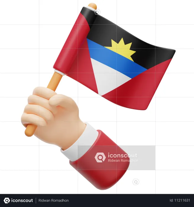 Antigua And Barbuda Flag Flag 3D Icon