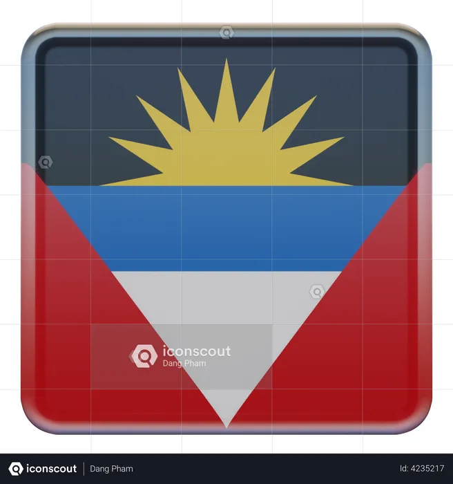 Antigua And Barbuda Flag Flag 3D Illustration