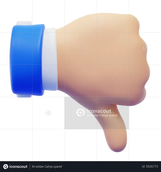 Não gosto de gesto com a mão  3D Icon