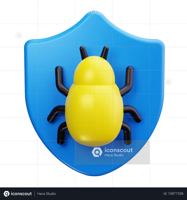 ウイルス対策  3D Icon