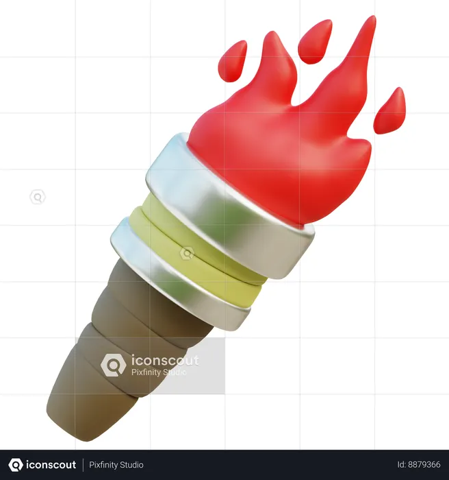Antorcha de bambú  3D Icon