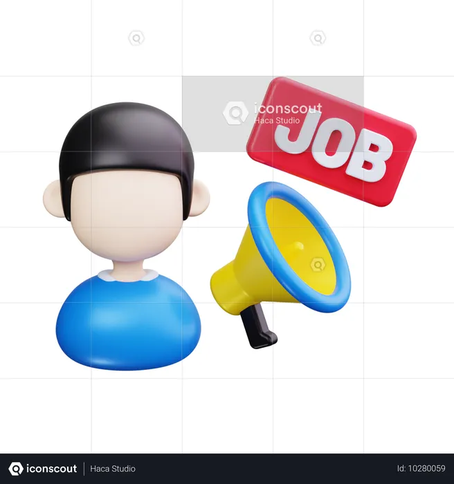 Anúncio de emprego  3D Icon