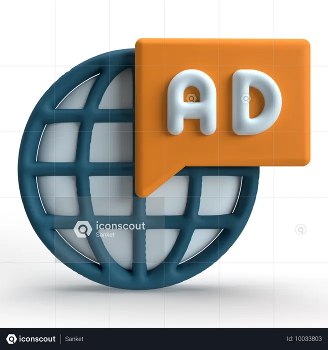 Anuncio en internet  3D Icon