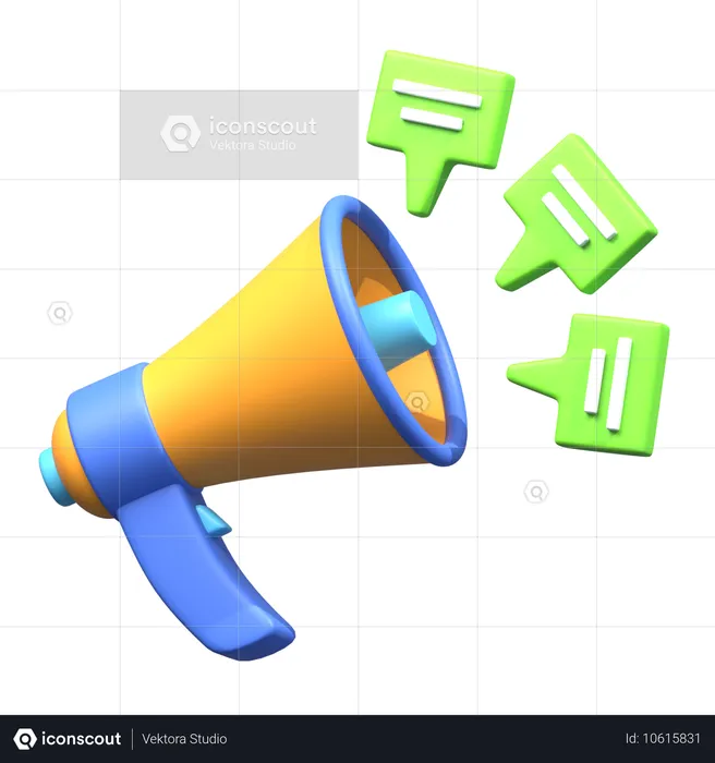 Megafone de anúncio  3D Icon