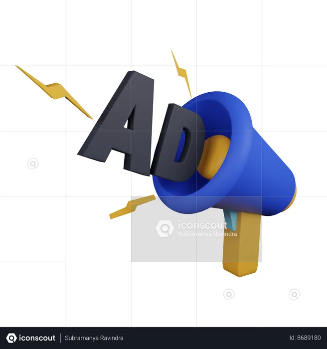 Anuncio de megáfono  3D Icon