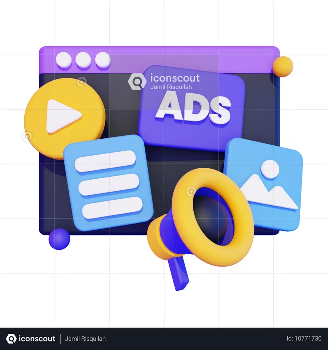 Campanha publicitária  3D Icon