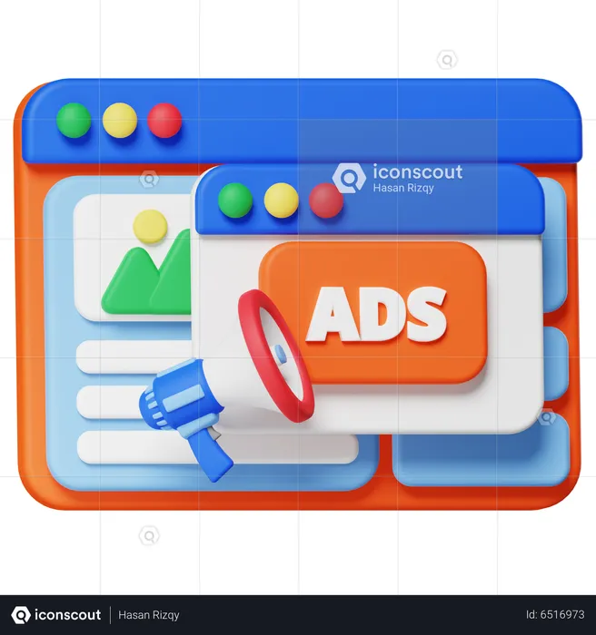 Anúncios da web  3D Icon