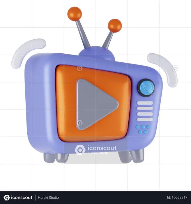 Anuncios de televisión  3D Icon