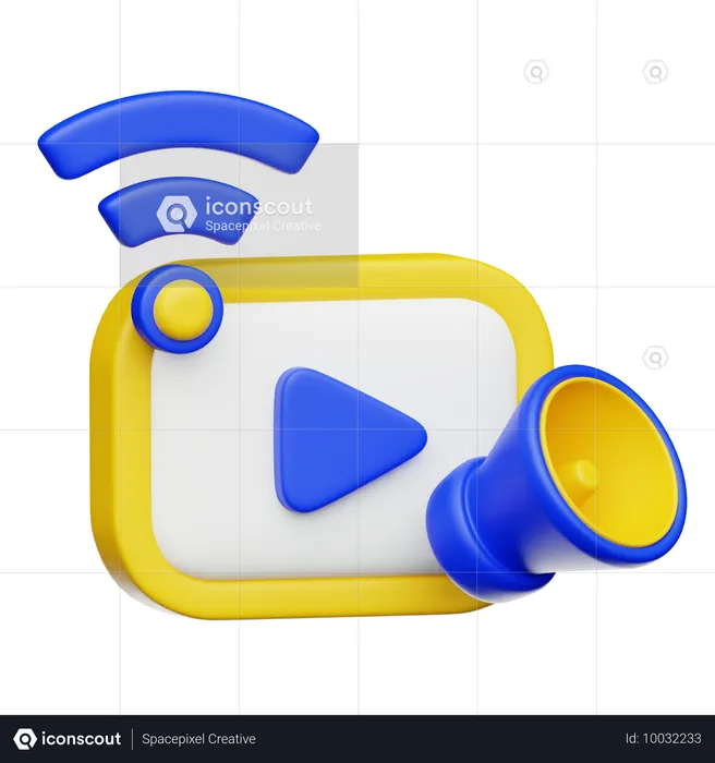 Anúncios em vídeo  3D Icon