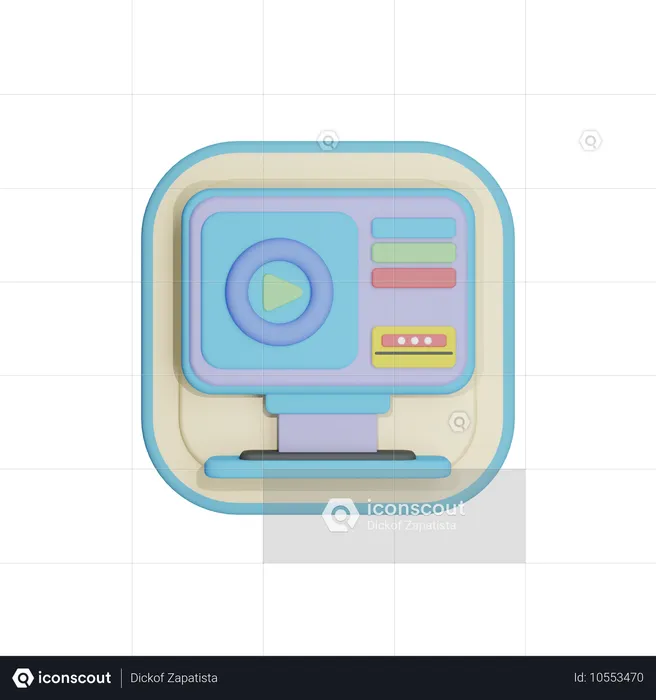 Anúncios em vídeo  3D Icon