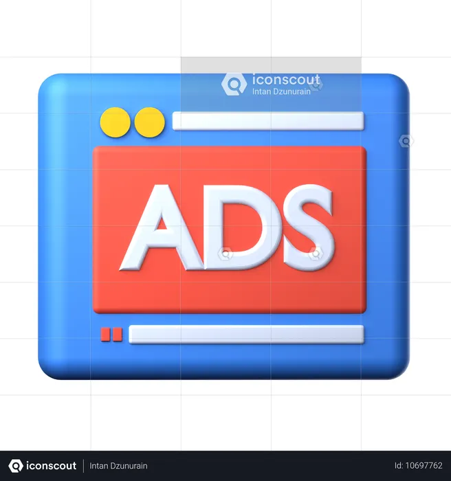 Anuncios de vídeo  3D Icon