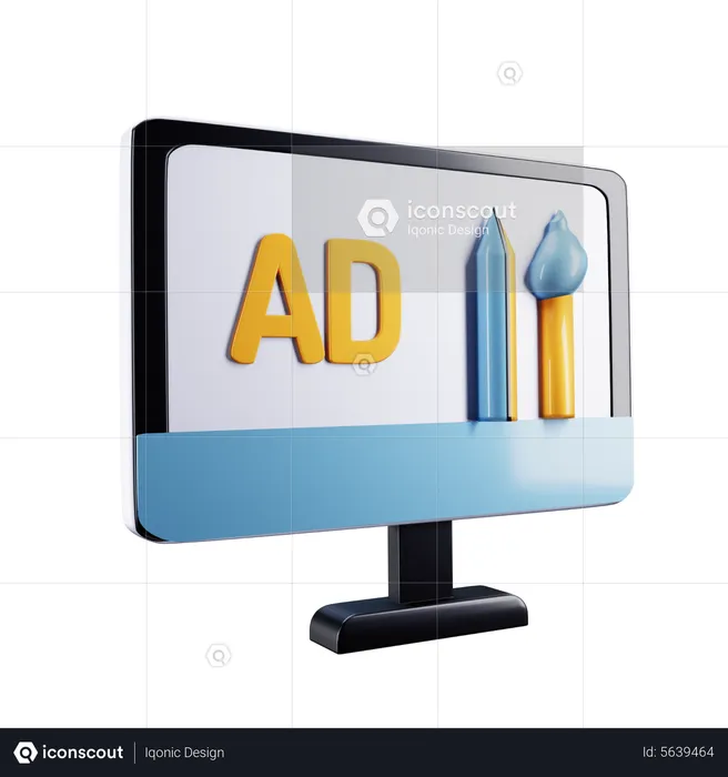 Anuncios en linea  3D Icon