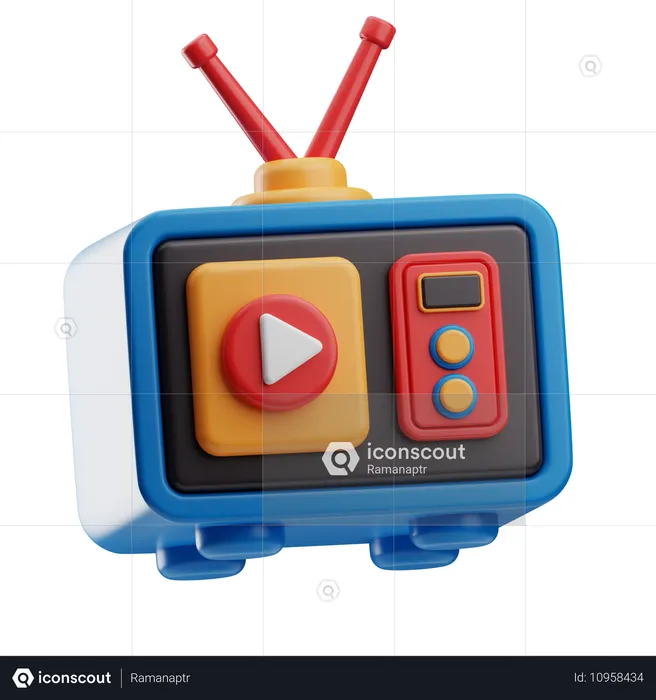 Anuncios de televisión  3D Icon