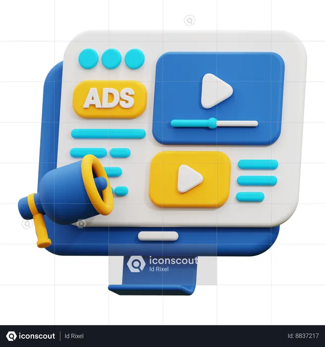 Anuncios web  3D Icon