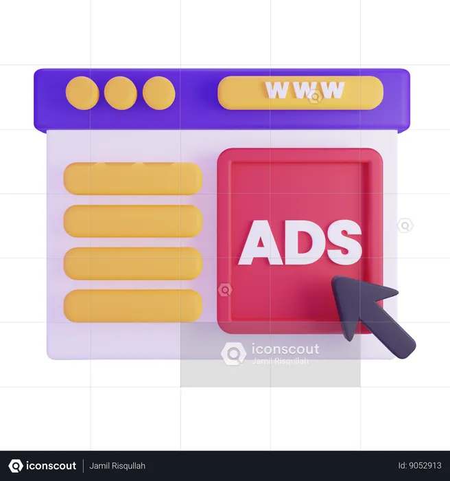 Anuncios web  3D Icon