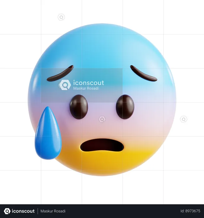 Anxious Face Emoji Emoji 3D Icon