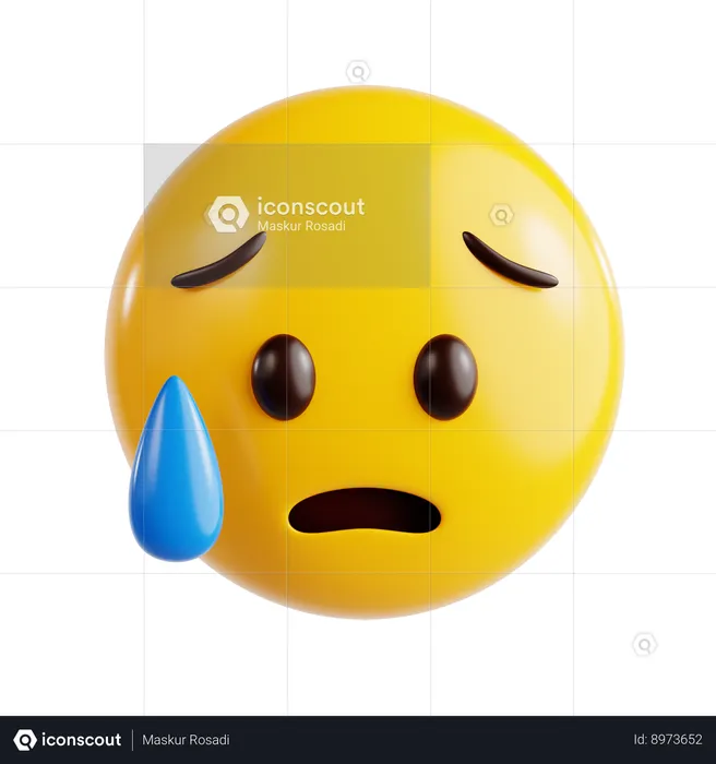 Anxious Face Emoji Emoji 3D Icon
