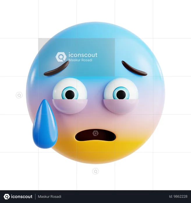 Anxious Face Emoji Emoji 3D Icon