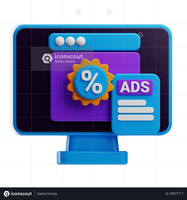 Werbung  3D Icon