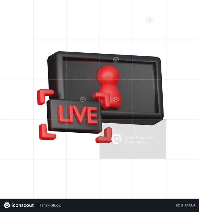 Ao vivo  3D Icon