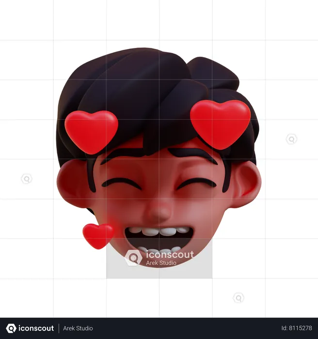 Apaixonado Emoji 3D Icon