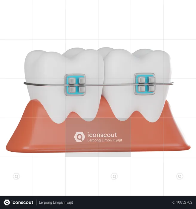 Brackets dentales  3D Icon