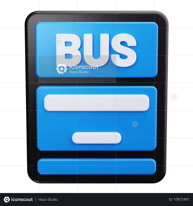 Aparcamiento de autobuses  3D Icon