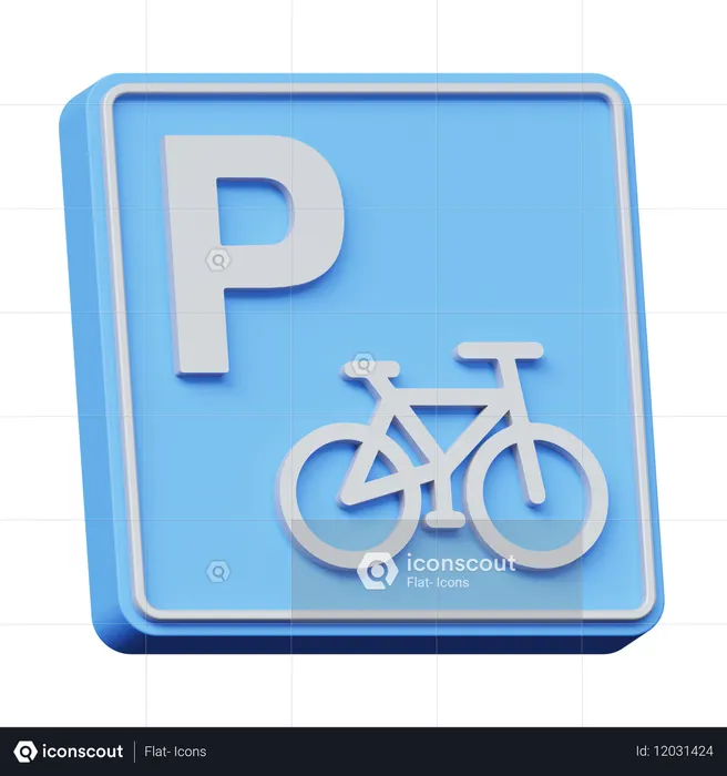 Parking de bicicletas  3D Icon