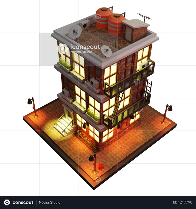 Apartment  3D Illustration