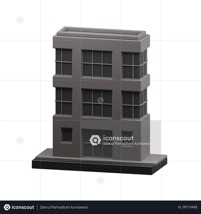 Apartment building  3D Icon