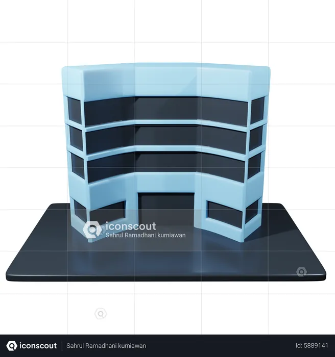 Apartment Building  3D Icon