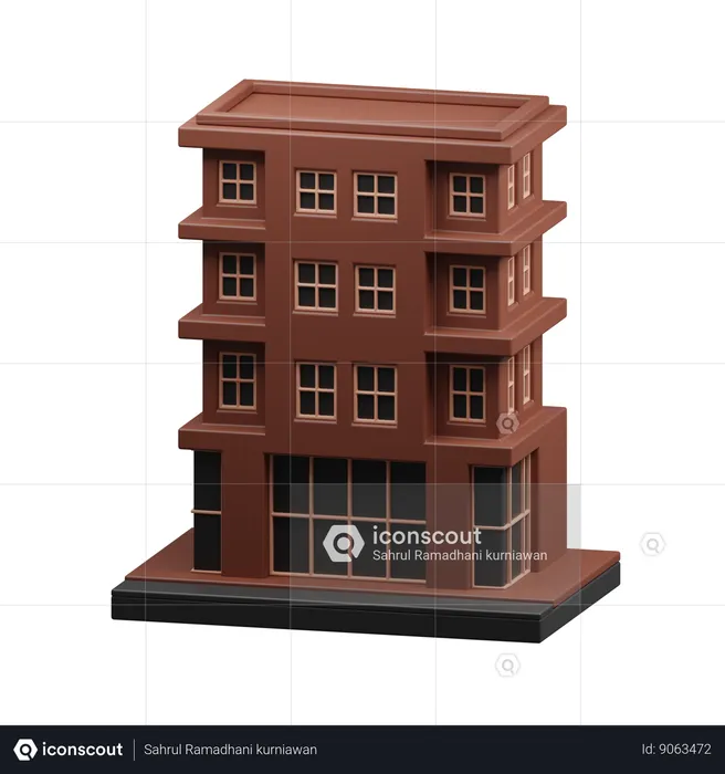 Apartment building  3D Icon