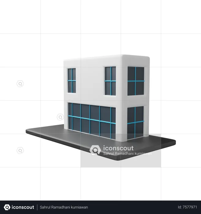 Apartment Building  3D Icon