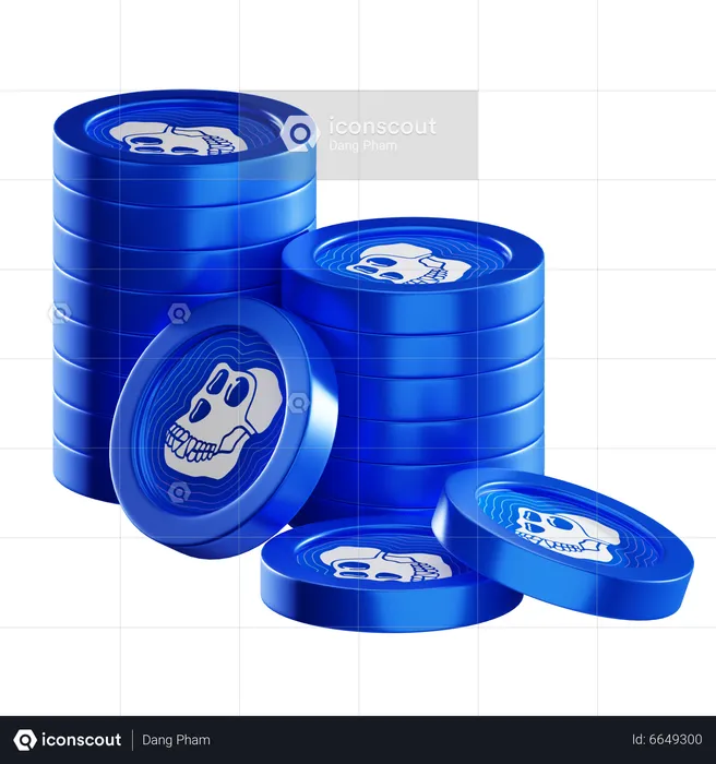 Ape Coin Stacks  3D Icon