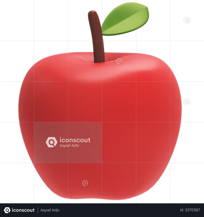 Apfel  3D Illustration