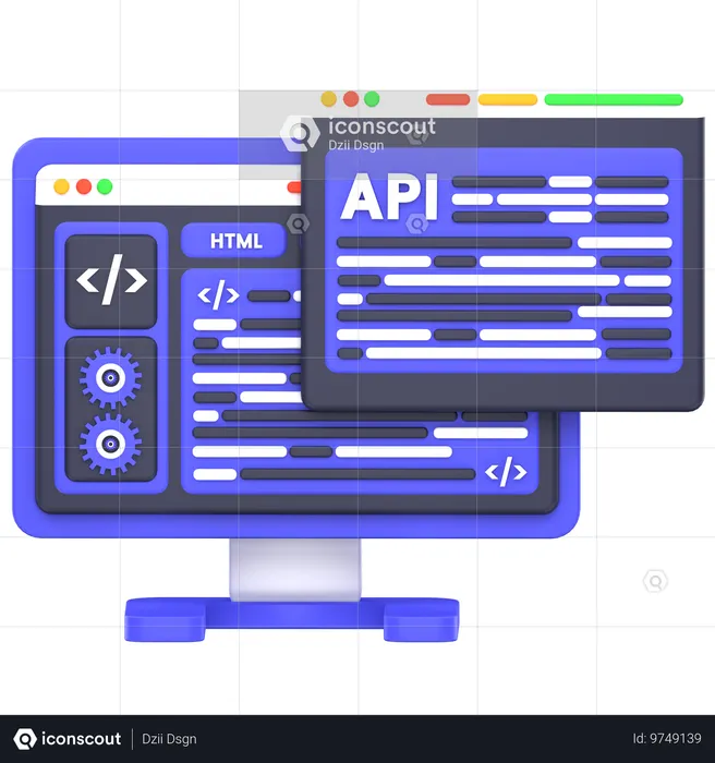 API  3D Icon