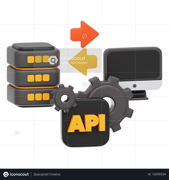 API  3D Icon