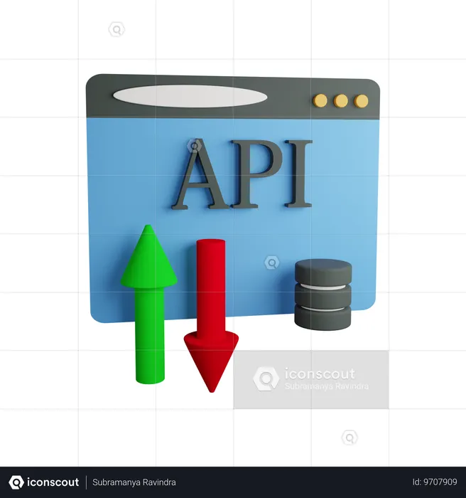 API 대시보드  3D Icon