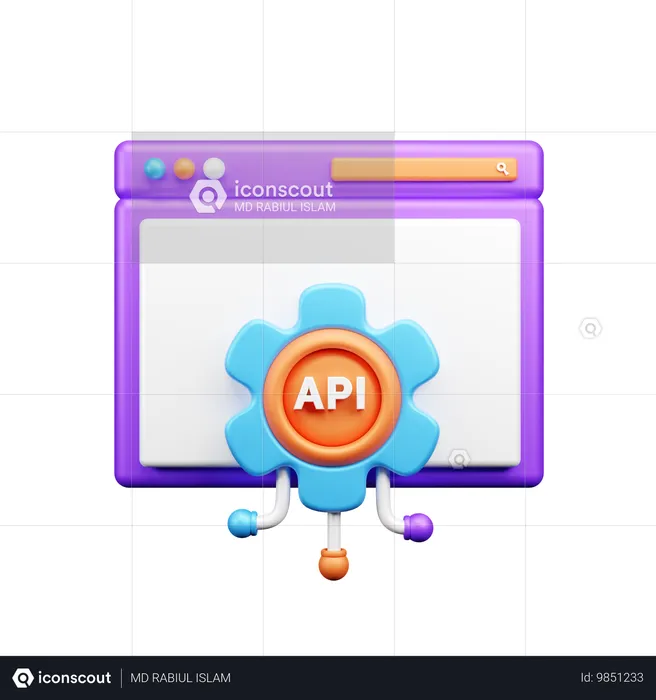 API-Entwicklung  3D Icon