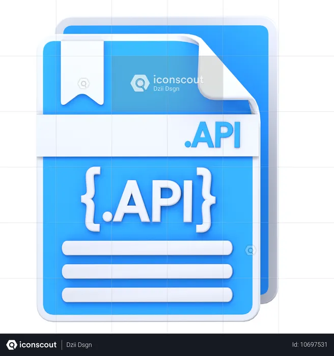 API file  3D Icon