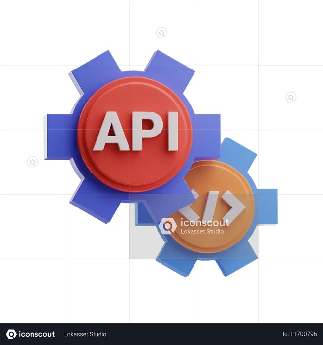 API-Integration  3D Icon