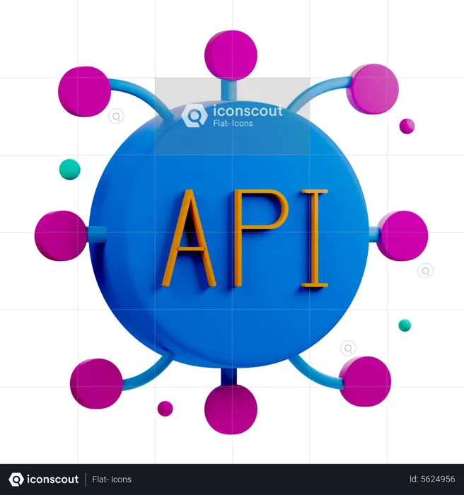 Api Network 3D Icon - Free Download Network & Communication 3D Icons ...
