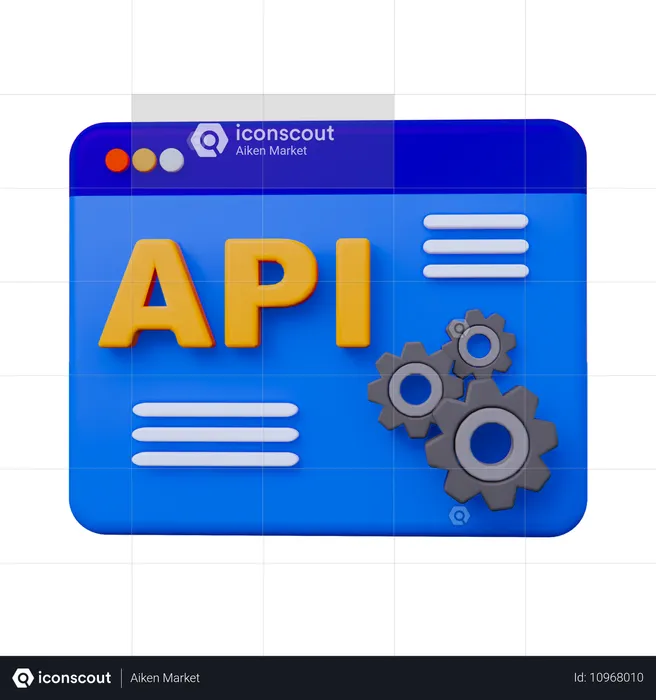 API設定  3D Icon