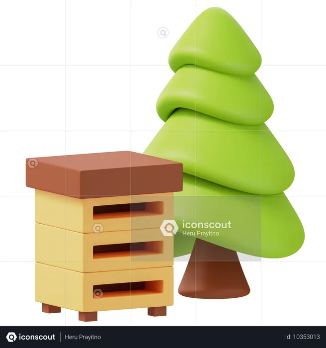 Apiary  3D Icon