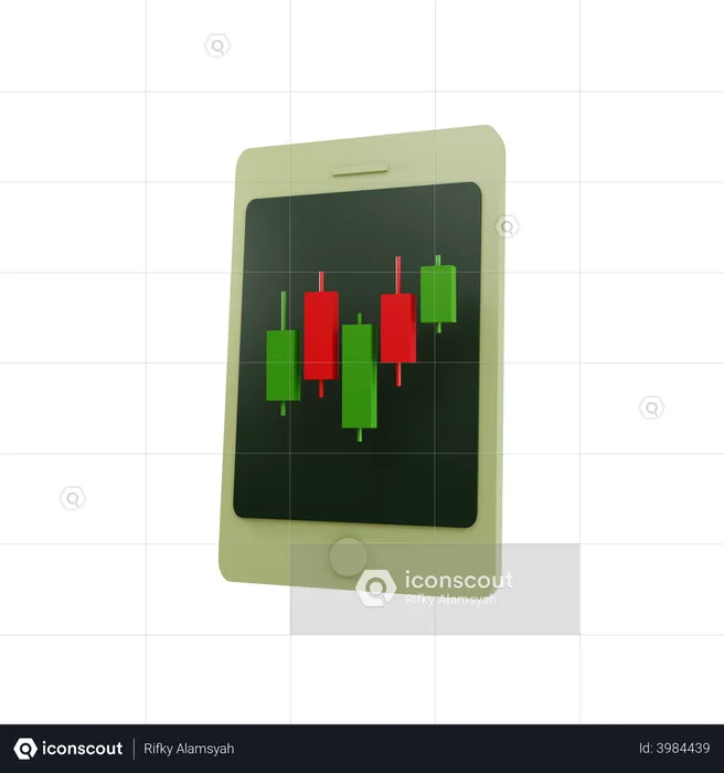 Aplicación comercial en el dispositivo  3D Illustration