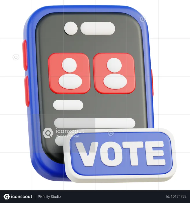 Aplicación de votación  3D Icon