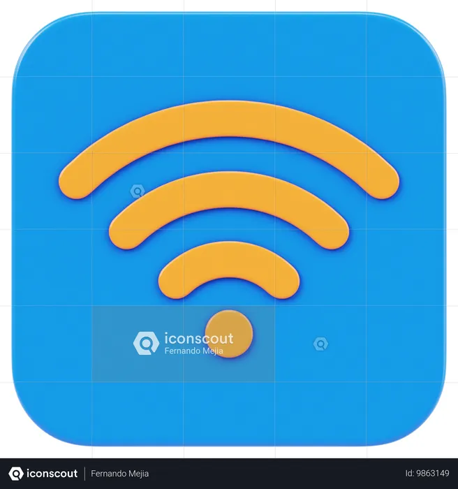 Aplicación Wi-Fi  3D Icon