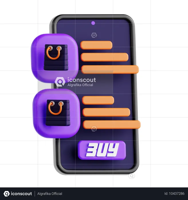 Aplicaciones de compras  3D Icon