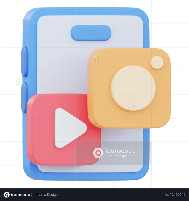 Aplicaciones de redes sociales  3D Icon